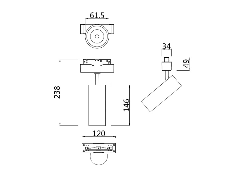 Трековый светильник Maytoni Technical TR019-2-15W4K-MG