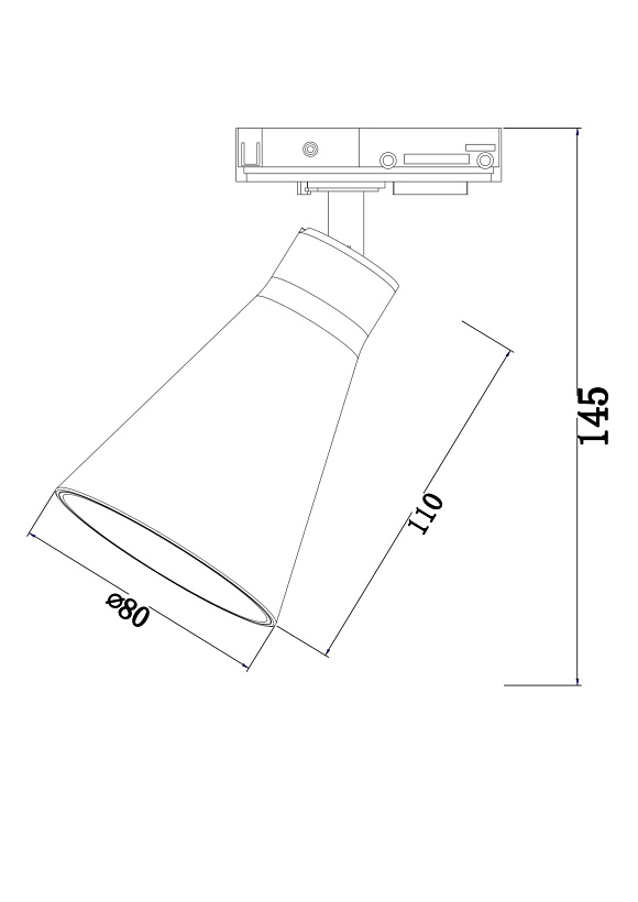 Трековый светильник Maytoni Technical TR022-1-GU10-B