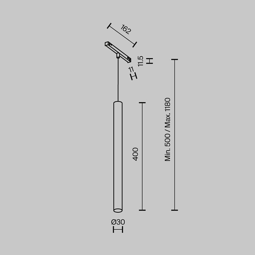 Трековый светильник Maytoni Technical TR245-4-7WTW-DSZ-B