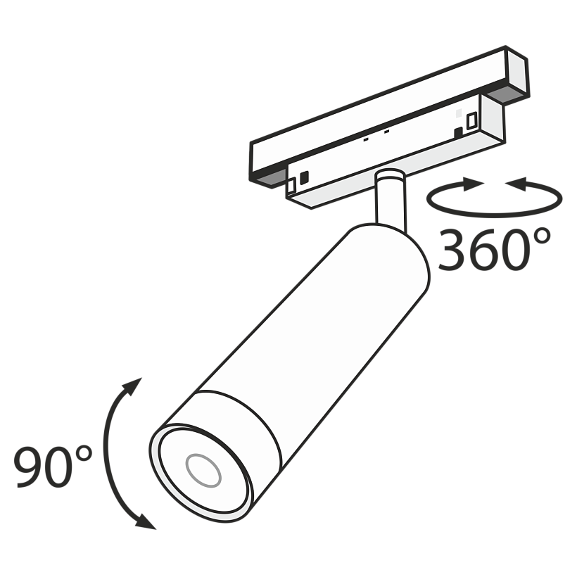 Трековый светильник Maytoni Technical TR019-2-7W4K-B