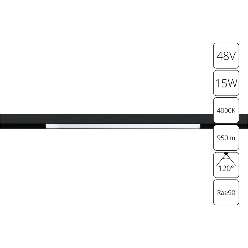 Магнитный трековый светильник Arte Lamp Linea A4633PL-1BK
