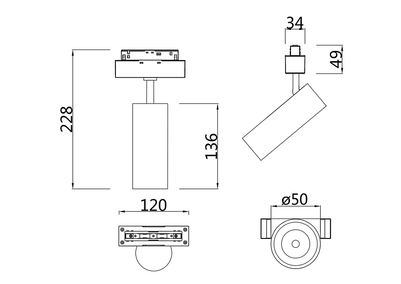 Трековый светильник Maytoni Technical TR019-2-10W3K-W
