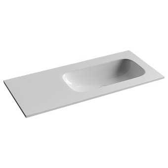 Раковина накладная Ceramicanova Grace чаша справа без отв под смеситель 1010x457x137 белый CN7015wx