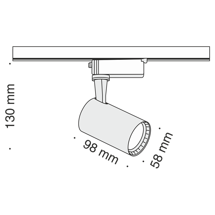 Трековый светильник Maytoni Technical TR003-1-6W4K-B