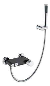 Смеситель STICK для ванны BLACK TOUCH CHROME