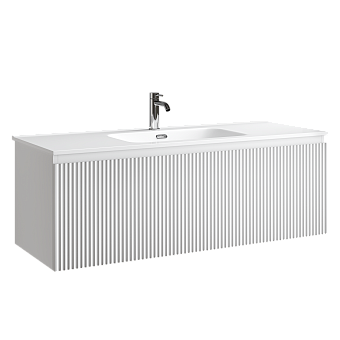 Тумба подвесная SANCOS Snob R 1.0 1195х445х406, c одним ящиком оснащенным доводчиками, Bianco , арт.SNR1.0120W
