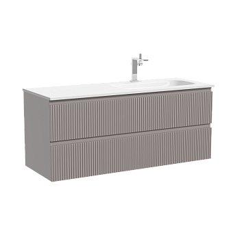 Тумба подвесная SANCOS Snob R правая 1195х445х500, c двумя ящиками оснащенными доводчиками, Doha Soft, арт.SNR120RSM