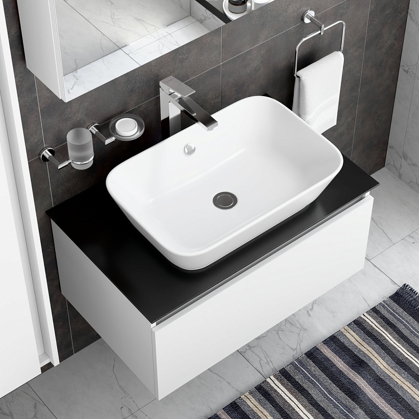 Смеситель для раковины-чаши VitrA Minimax Square (Минимакс Сквуэр) A43724EXP однорычажный хром латунь