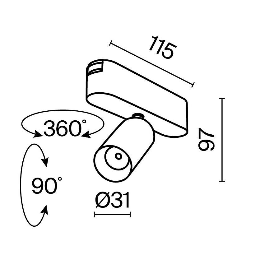 Трековый светильник Maytoni Technical TR103-1-5W3K-M-W