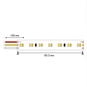 2001-62065, лента светодиодная, 5M, SMD2835, 19.8W/m, 2700-6500K, IP65