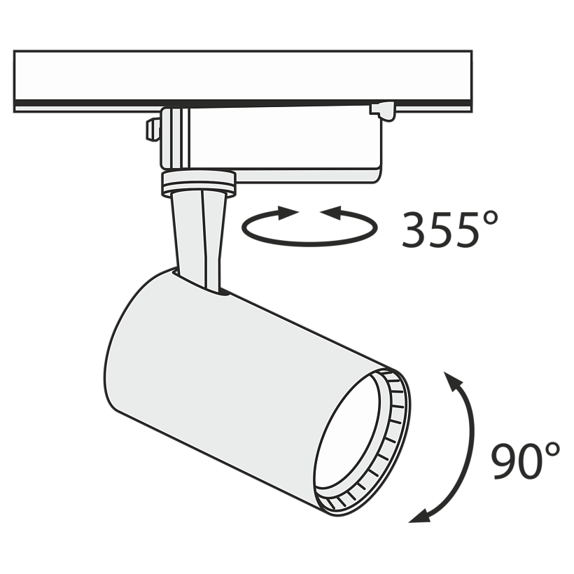 Трековый светильник Maytoni Technical TR003-1-6W3K-B