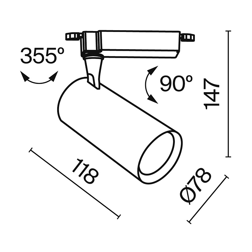 Трековый светильник Maytoni Technical TR003-1-10W4K-S-W
