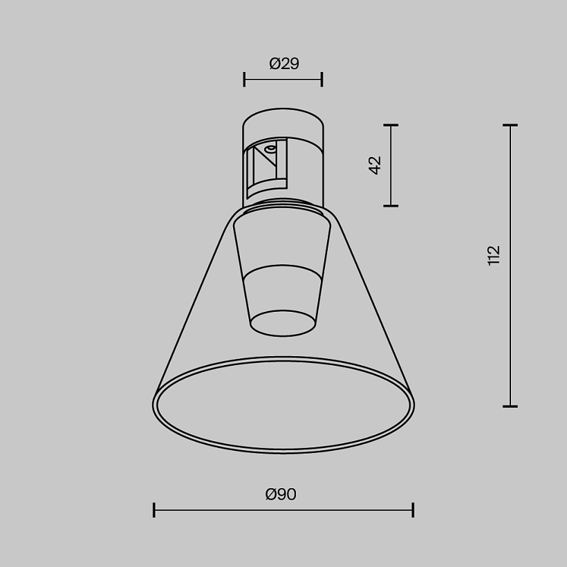 Трековый светильник Maytoni Technical TR147-1-3W3K-B