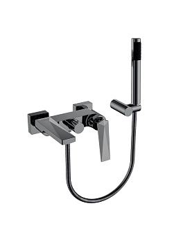 Смеситель для ванны с душ.гарнитуром VENTURO Shine Gun Metall