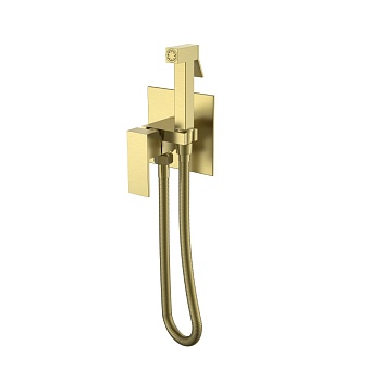 Смеситель гигиенический Qubic Matt Gold