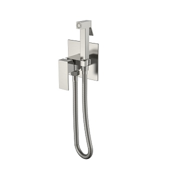 Смеситель гигиенический Qubic Brushed Nickel