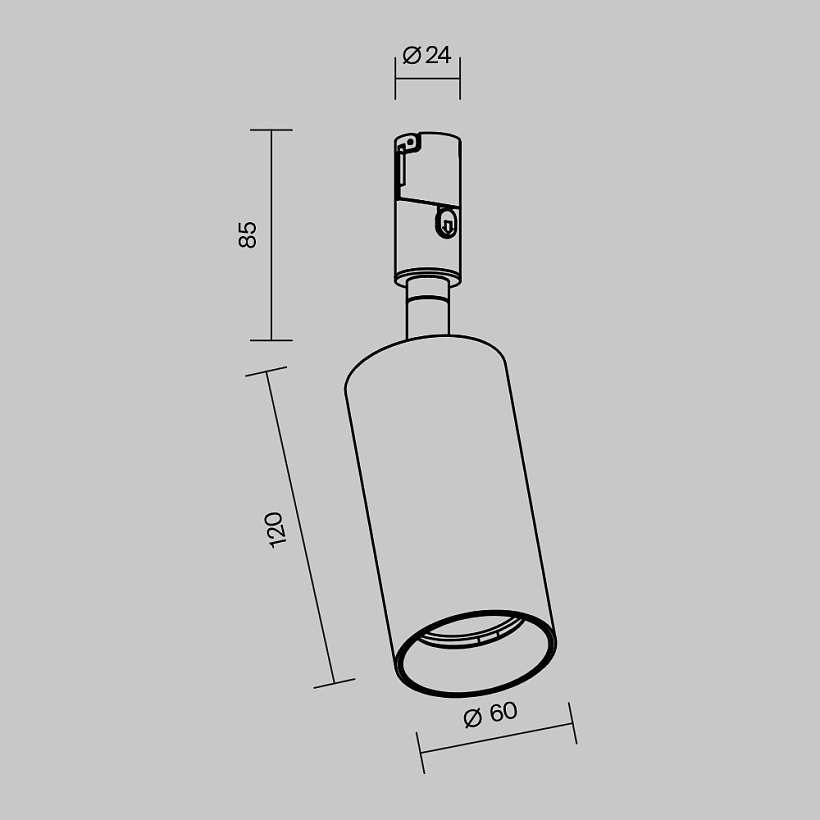 Трековый светильник Maytoni Technical TR201-1-15W3K-M-B