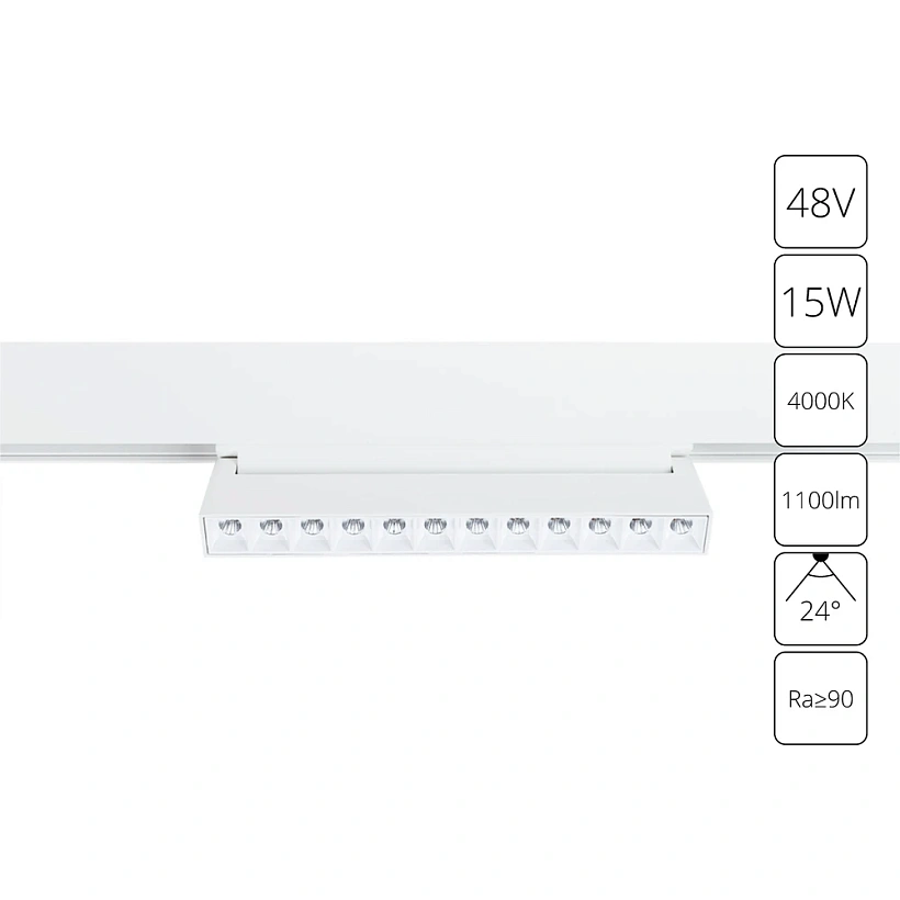 Магнитный трековый светильник Arte Lamp LINEA A4638PL-1WH