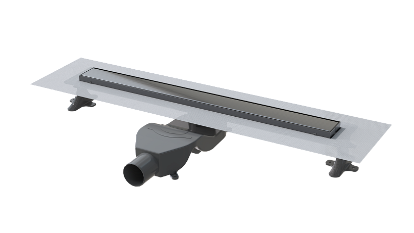 Душевой лоток Premium Linear 60см, нерж.сталь GUN METAL