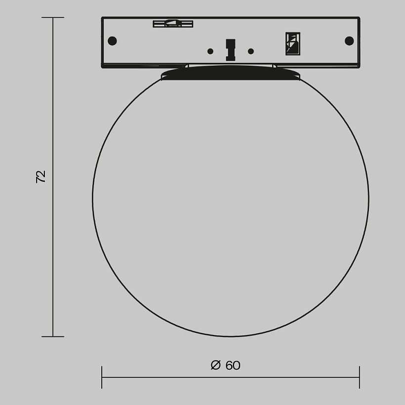 Трековый светильник Maytoni Technical TR185-1-3W4K-B