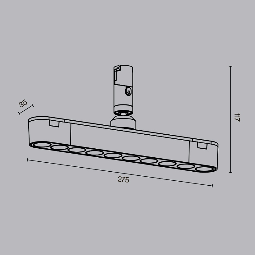 Трековый светильник Maytoni Technical TR203-1-10W3K-S-B