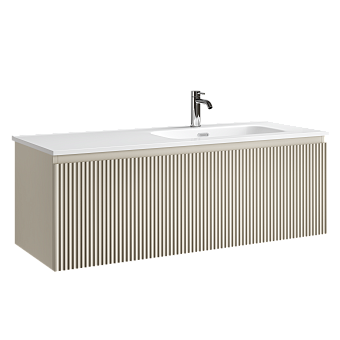 Тумба подвесная SANCOS Snob R 1.0 1195х445х406, c одним ящиком оснащенным доводчиками, Beige Soft , арт.SNR1.0120RCE