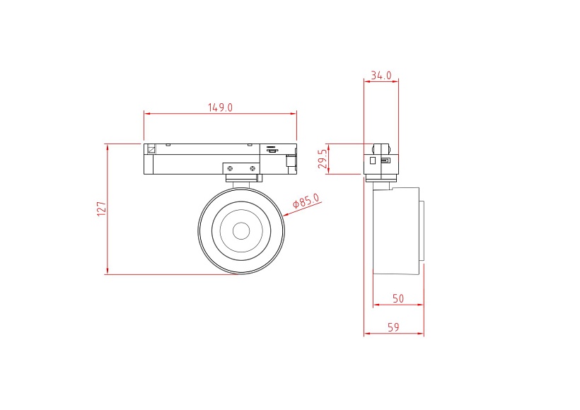 Трековый светильник Maytoni Technical TR023-1-12W4K