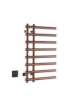 Полотенцесушитель электрический круглый сухой COPPER BRUSHED