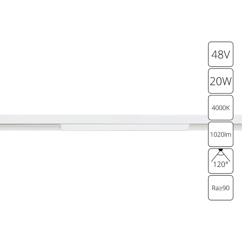 Магнитный трековый светильник Arte Lamp LINEA A4663PL-1WH