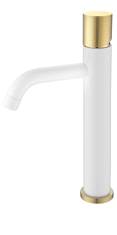 Смеситель STICK для умыв. выс. WHITE TOUCH GOLD_Комплект