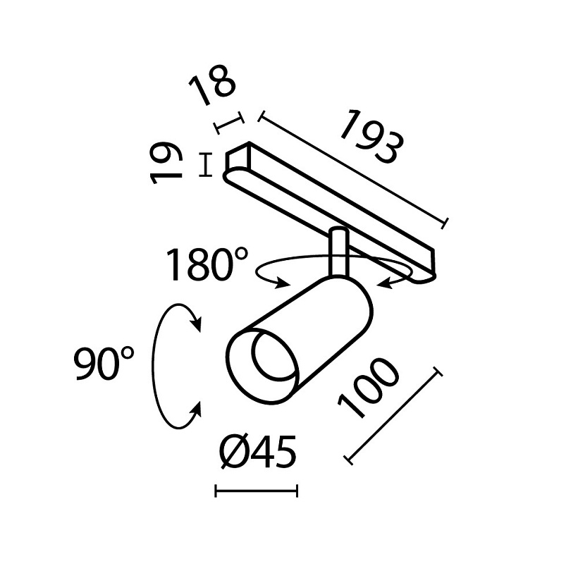 Трековый светильник Maytoni Technical TR032-2-5W3K-S-W