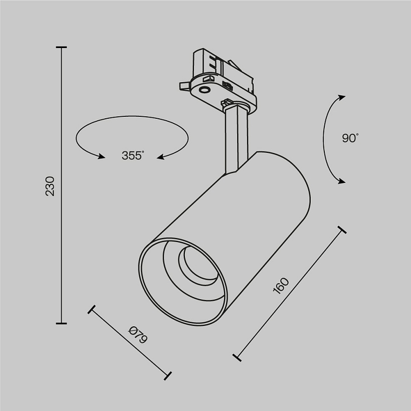 Трековый светильник Maytoni Technical TR197-3-30WCCT-M-B