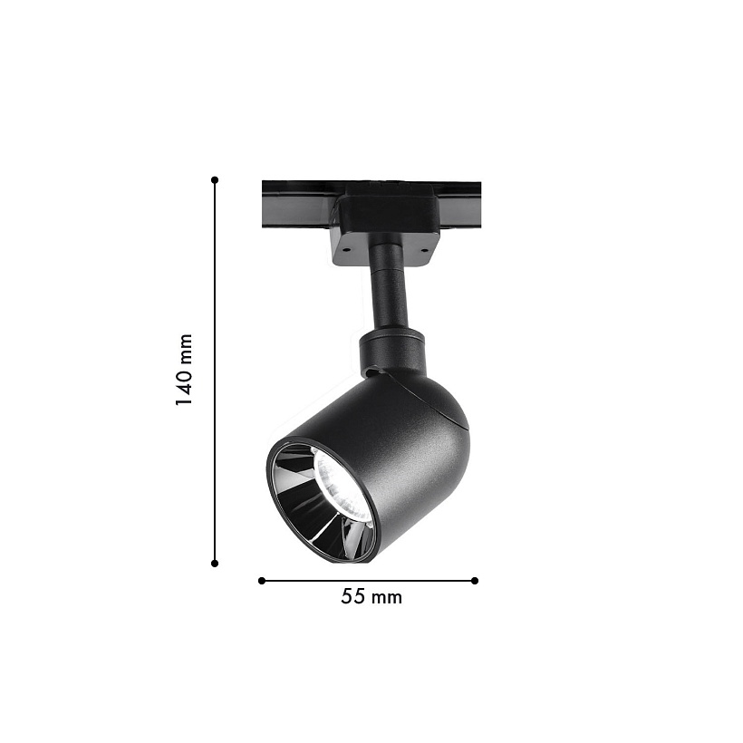 4232-1U, трековый светильник, D55xH140, LEDx8W, 42V, 600LM, 3000-6000K, CRI>90, included