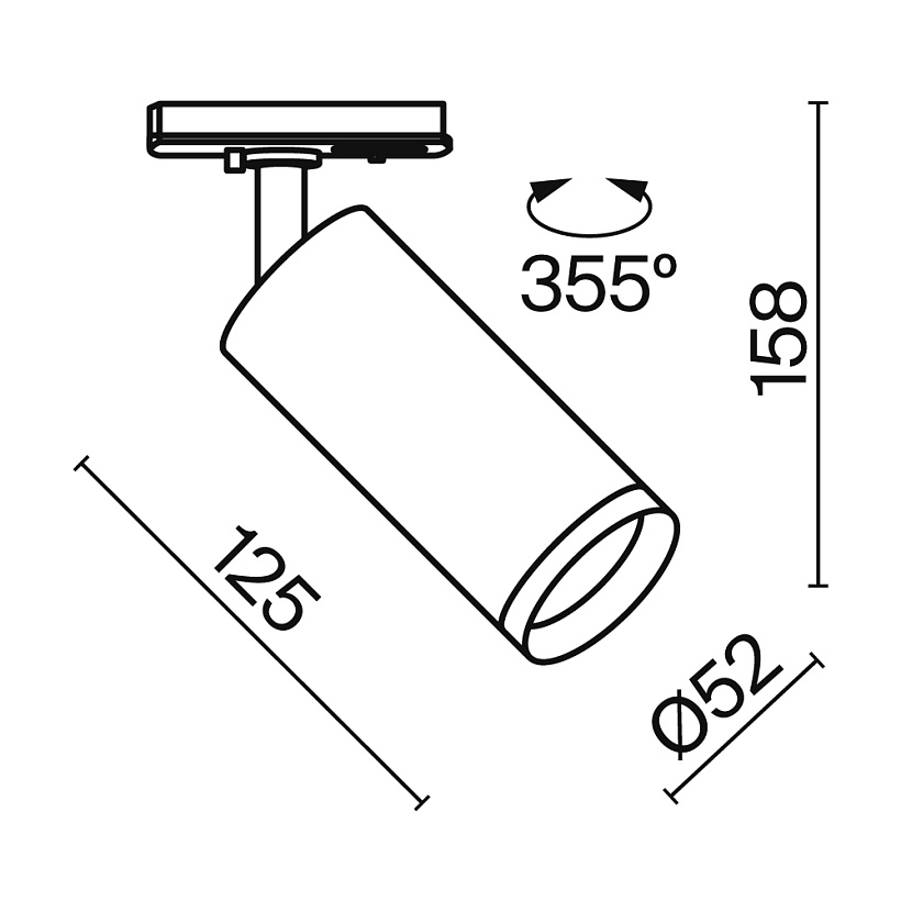 Трековый светильник Maytoni Technical TR021-1-12W3K-W-W