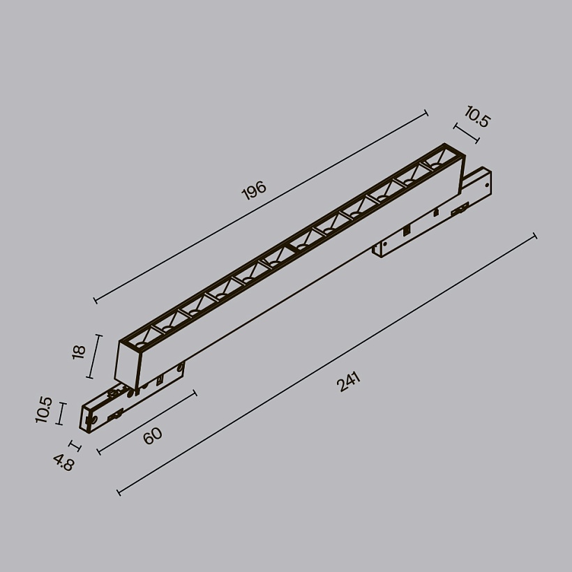 Трековый светильник Maytoni Technical TR193-1-10W4K-M-B