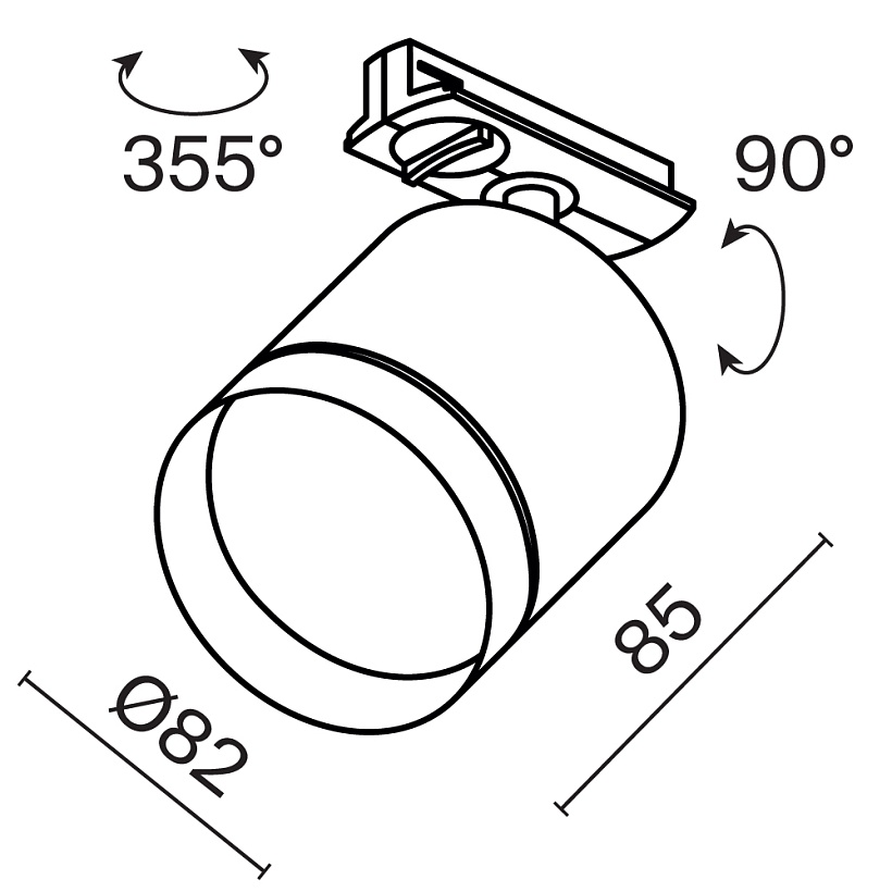 Трековый светильник Maytoni Technical TR088-1-GX53-W