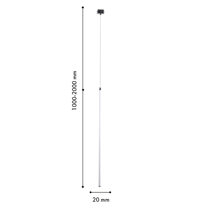 4225-1P, подвес, D20xH2000, LEDx12W, 42V, 1000LM, 3000-6000K, IP20, included